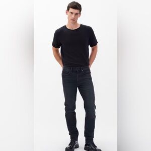 rag & bone Men's Brushed Black Fit 2 Slim Jeans